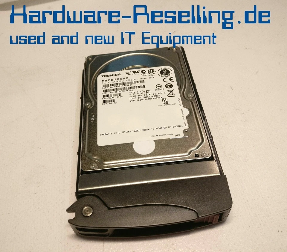 Toshiba Supermicro 300GB 10k rpm 6G SAS 2,5" HDD MBF2300RC CA07173-B200 - Bild 1 von 1