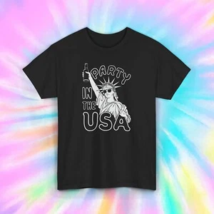 Party in the USA Shirt | Statue of Liberty Drinking Tee | Fun America S-5XL - Picture 1 of 9