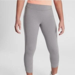 Athleta Girl on pointe cross hem capri gray tights - Picture 1 of 9