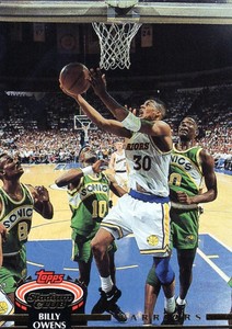 1992-93 Topps Stadium Club Billy Owens #236 Golden State Warriors