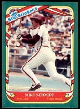 1987 FLEER STAR STICKERS MIKE SCHMIDT PHILADELPHIA PHILLIES #107