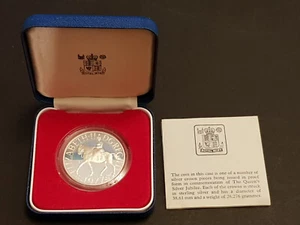 Royal Mint 1977 Elizabeth II .925 Sterling Silver Proof Jubliee Crown + Box COA - Picture 1 of 9