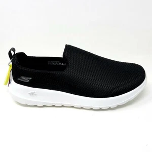 Skechers Go Walk Max Black White Mens Extra Wide Width Casual Shoes - Picture 1 of 5