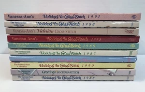 Vanessa-Anne Cross Stitch Pattern Hardback Book Oxmoor House Lot Of 10 - Picture 1 of 11