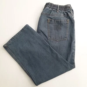 VTG Duke Haband Relaxed Fit Jeans Size 34S Denim capri Pants Elastic womens - Picture 1 of 9