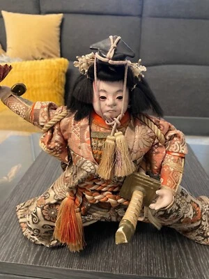 Japanese Samurai Musha Ningyo Doll Meiji Period 1880 - Image 1 of 4