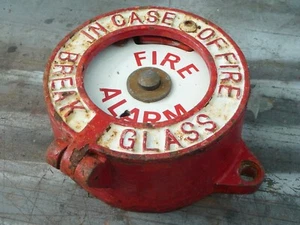 Vintage Fire Alarm Bell Push Button, In Case Of Fire Break Glass - Picture 1 of 9