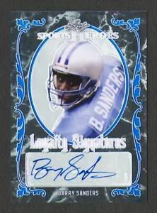 Leaf Sports Heroes 2017 firmas de lealtad Barry Sanders 7/7 negro refractor sede - Imagen 1 de 2