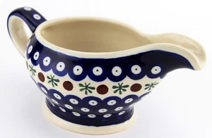 Polish Pottery Gravy Boat 16 Oz. from Zaklady Boleslawiec Nature Pattern - Picture 1 of 4