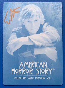 AMERICAN HORROR STORY NYCC PREVIEW HANDSIGNIERTE CYAN DRUCKPLATTE EVAN PETERS - Bild 1 von 4
