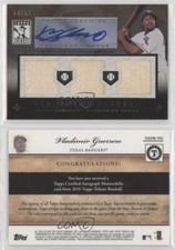 2010 Topps Tribute Triple Relic Black /50 Vladimir Guerrero #TATR-VG Auto HOF