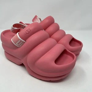 UGG Size 8 Platform Aww Yeah Strawberry Cream Slingback Sandals Shoes 70s Funky - Foto 1 di 9