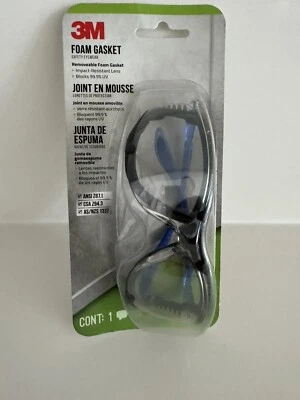 Gafas de seguridad 3M serie ANSI Z87 Scotchgard lente transparente antiniebla azul/negro fra Foto 1 de 4