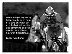 PREMIUM CANVAS ART Lance Armstrong Cycling quote MANY SIZES - Picture 1 of 1