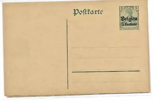 Germany: Occupation Belgium: 1918; postal stationery, XF. EBA086A - Picture 1 of 2