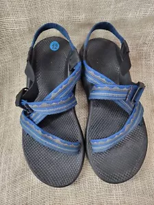 Chaco Vibram Sandals Men's Blue & Gray Toe Loop Hiking Shoe's Size 12 - Picture 1 of 6