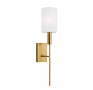 Generation Lighting - Brianna - 1 Light Wall Sconce With White Linen Shade - Picture 1 of 7