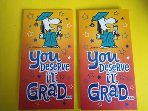 2X Hallmark SNOOPY -Peanuts (Money/Gift Card Holder) “GRADUATION” Greeting Card - Picture 1 of 8