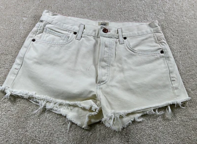 Pantalones Cortos Relajados Citizens Of Humanity Bree 28 Premium Vintage Dobladillo Crudo Botón Mosca Foto 1 de 4