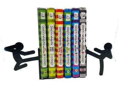 CLEVER CONTRAPTIONS Stick Figure Bookends | Martial Arts / Karate Stickmen Book Stopper