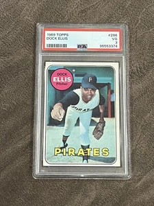 1969 Topps Dock Ellis #286 PSA 3 VG Pittsburgh Pirates Rookie RC!! - Picture 1 of 2