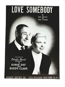 Partituras de colección 1954 Love Somebody Doris Day Buddy Clark Joan Whitney Kramer - Imagen 1 de 4