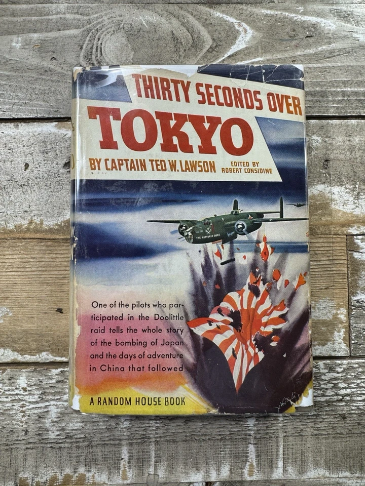 1943 WWII Book “Thirty Seconds Over Tokyo” SIGNED, Ted W. Lawson, Dust Jacket Foto 1 de 4