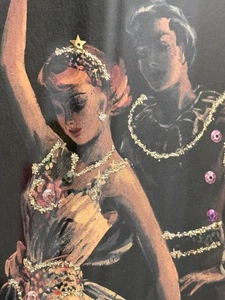 Vintage Picture Ballet MCM Cherie Glitter Sparkle Framed Romantic Glamour - Picture 1 of 6