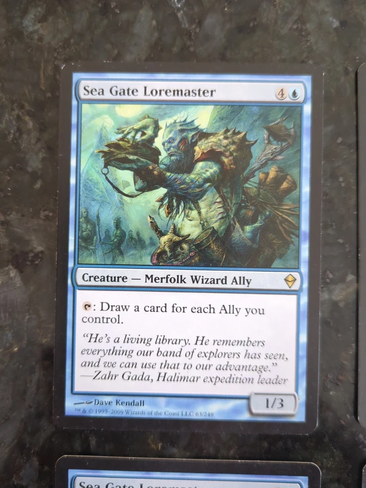 MTG 1x Sea Gate Loremaster Zendikar LP-MP, English - Image 1 of 3