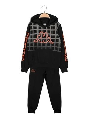 Kappa Completo tuta da ragazzo 2 pezzi con cappuccio - nero - Immagine 1 di 4