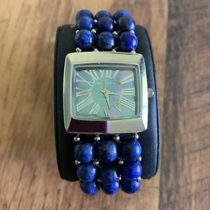 Gem Essence 3 Strand Amethyst Wrist Watch Gray MOP Dial Working - Picture 1 of 6