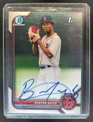 2022 Bowman Brayan Bello Chrome Auto 1st Prospect #CPA-BB Red Sox - Image 1 of 2