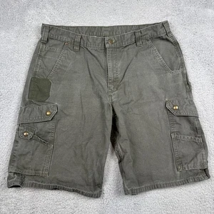 Carhartt Shorts Mens 38 Green Relaxed Fit B357 MOS Outdoor Work Utility Cargo - Picture 1 of 10