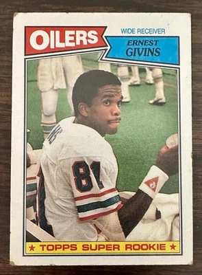 1987 Topps Football #310 Ernest Givins Rookie Card RC Houston Oilers - Image 1 of 2