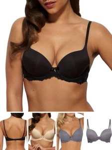 Gossard Superboost Lace Bra T-Shirt Padded Underwired Microfibre Bras Lingerie - Picture 1 of 17