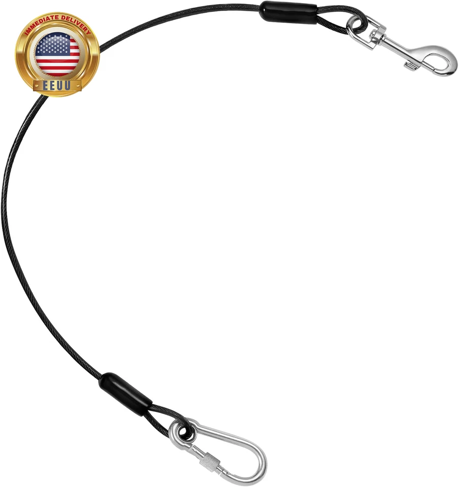 (Imposto Livre) Cinto de Segurança para Cachorro, Extensor de Trela À Prova de Mastigação, Corda de Aço Revestida - Imagem 1 de 1