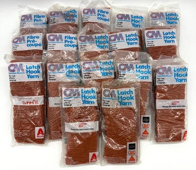 x17 Columbia Minerva #3217 cobre 320 piezas gancho cierre alfombra hilo acrílico Foto 1 de 4