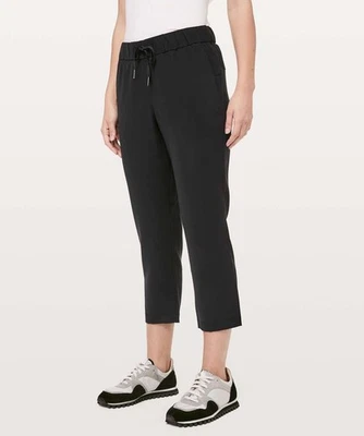 NWT Lululemon On the Fly Crop Woven 23" Pants Black Size 2 Athleisure Lounge - Image 1 of 4