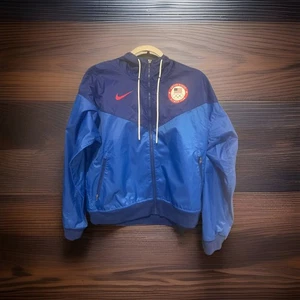 Nike Team USA 2020 Olympic Windrunner Nylon Jacket Hooded Women's Medium Flag - Picture 1 of 7