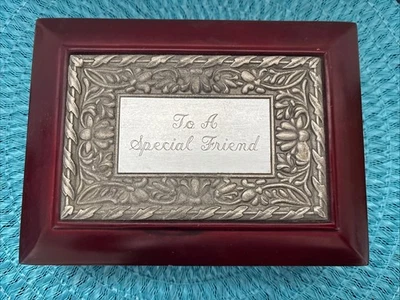 “To a Special Friend” Keepsake Box – 5x7 Mahogany Wood with Metal Accents - Image 1 of 4