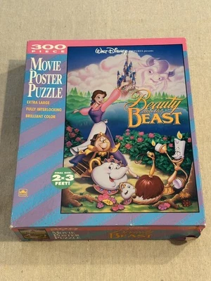 "Puzzle de póster de película Walt Disney La Bella y la Bestia sellado 300 piezas 24"" x 36""" Foto 1 de 2