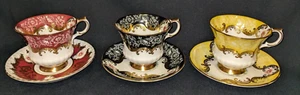 3 Pair Vintage Paragon Floral Trenton Bone China Tea Cup and Saucer Sets England - Picture 1 of 9