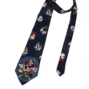 Vintage 90s Disney Novelty Mickey Mouse Cartoon All Over Print Neck Tie - Picture 1 of 9