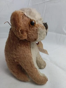 Antique 7" Mohair Puppy Dog with Glass Eyes - Picture 1 of 7