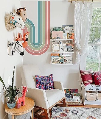 Colorful Fountain Rainbow Wall Decals, Stickers, Mural, Wall Art Decoration 673 - Image 1 of 4