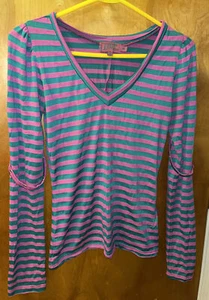Tripp NYC Y2K Damas XS Mezcla de Rayos Cuello en V Mangas Hinchadas con Correas Verde y Rosa - Imagen 1 de 6