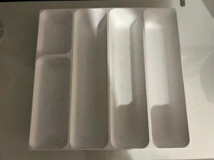 White Compartment Cutlery Tray - Picture 1 of 2
