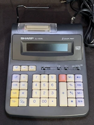 Sharp EL-1192BL Scientific Calculator 2 Color Printing 12 Digit Adding Machine - Image 1 of 4