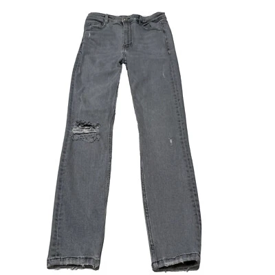 Pantalones de mezclilla Zara súper ajustados grises destruidos para mujer talla 4 leer detalles Foto 1 de 4