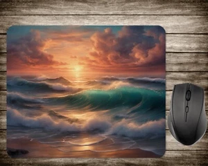 Ocean Sunset-Non Slip Neoprene Computer Mouse Pad.AU Seller - Picture 1 of 5